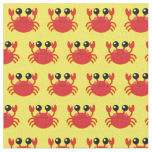 Tissu Crabes mignons Animaux de plage pour enfants