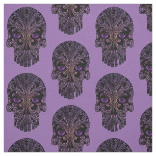 Tissu Crâne de Filigree dans les nuances de violet