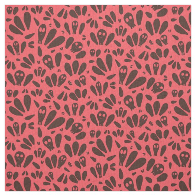 Tissu Crâne de pastèque Summerween  (Échantillon)