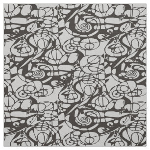Tissu Crazy Spirals Lines noir II + votre backgr. & idée