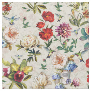 Tissu Création de l'aquarelle florale de l'époque victor