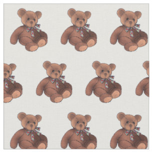 Tissu crèche brune mignonne d'ours de nounours