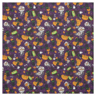 Tissu Créer sa propre Kawaii Halloween Mode d'impression