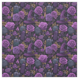 Tissu Créez vos propres roses violettes ensorcelantes