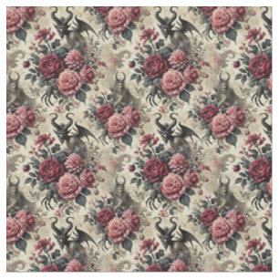Tissu Crématoire rose - Carrelage Gothique Dense