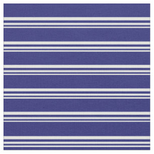 Tissu Crème à la menthe et Motif bleu nuit