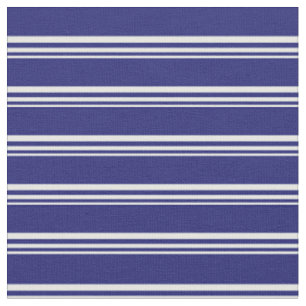 Tissu Crème à la menthe et Motif bleu nuit