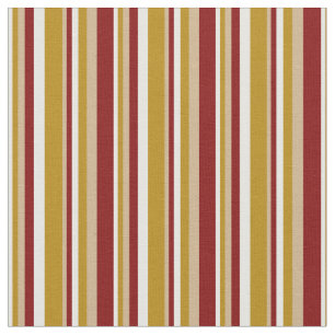 Tissu Crème à la menthe, or foncé, Tan & Maroon coloré