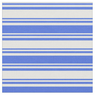 Tissu Crème à la menthe & Royal Blue Colour Lines Motif