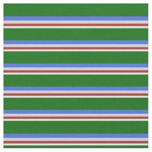 Tissu Crème à menthe, Brown, gris clair, Royal Blue & Gr