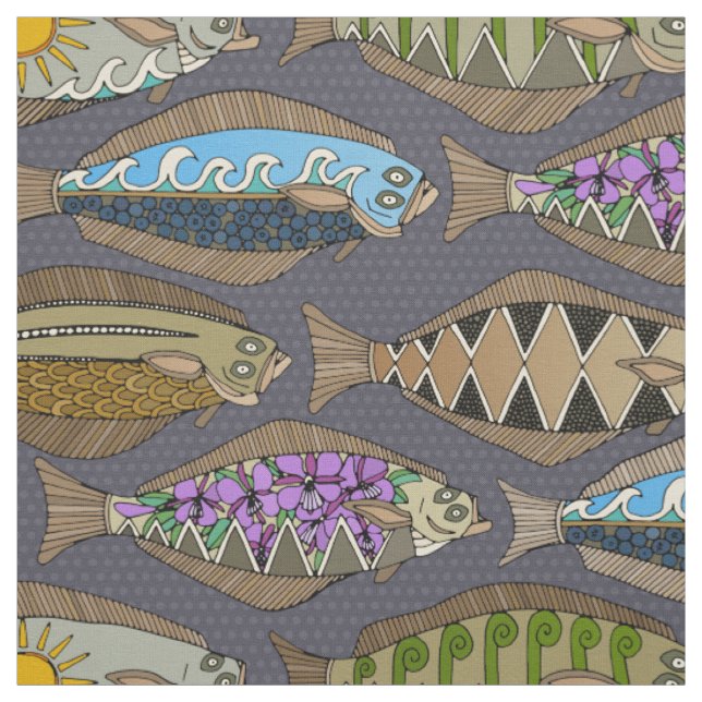 Tissu Crépuscule d'Alaska de flétan (Échantillon)