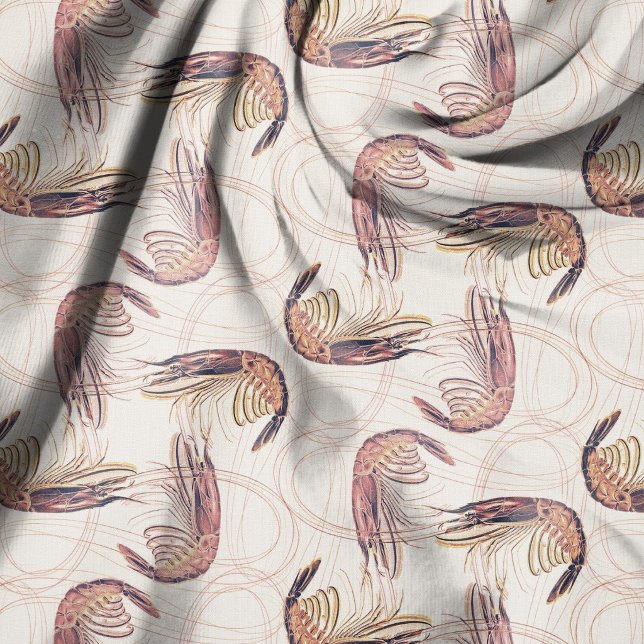 Tissu Crevettes roses Long Antenne Motif (Créateur téléchargé)
