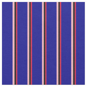 Tissu Crimson, noir, rose clair et bleu foncé