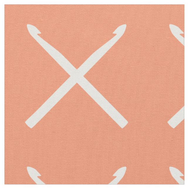 Tissu Crochet Hooks Artisanat Croix Imprimer Blanc (Fermer)