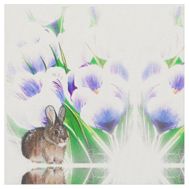 Tissu Crocus Bunny Fabric (Fermer)