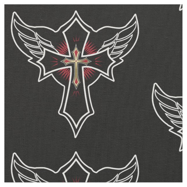 Tissu Croix chrétienne (Fermer)