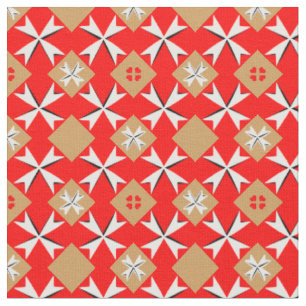 Tissu Croix de Malte et Drapeau maltais Tissu/mode tenda
