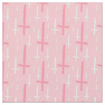 croix inversée rose pastel