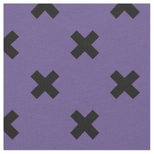 Tissu Croix noire sur ultra violet