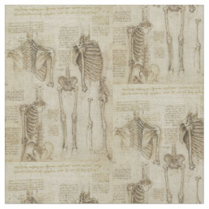 Tissu Croquis squelettiques humains de l'anatomie de da