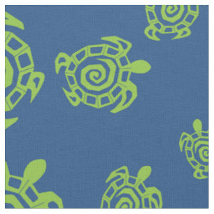 Tissu Croquis vert et de mise au point de tortue