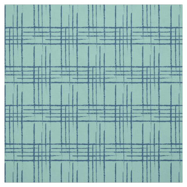 Tissu Crosshatch aqua 1956 (Échantillon)