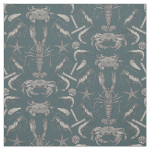 Tissu crustacés de corne damassé apatite foncé