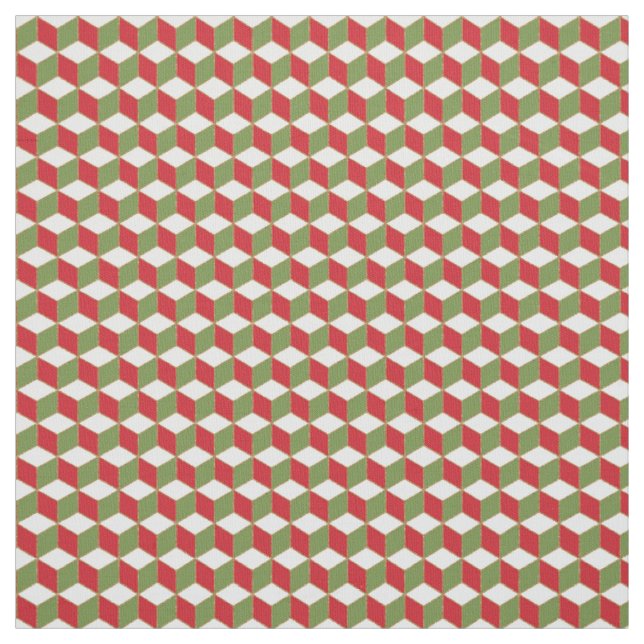 Tissu Cubes Illusion Noël humeur (Échantillon)