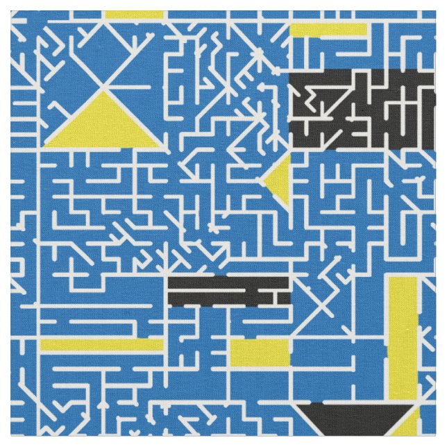 Tissu Cubism Maze (Fermer)