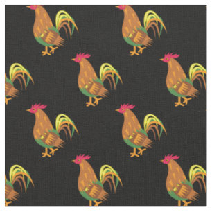 Tissu Cuisine de coqs de poulet Enfants Nourriture noire