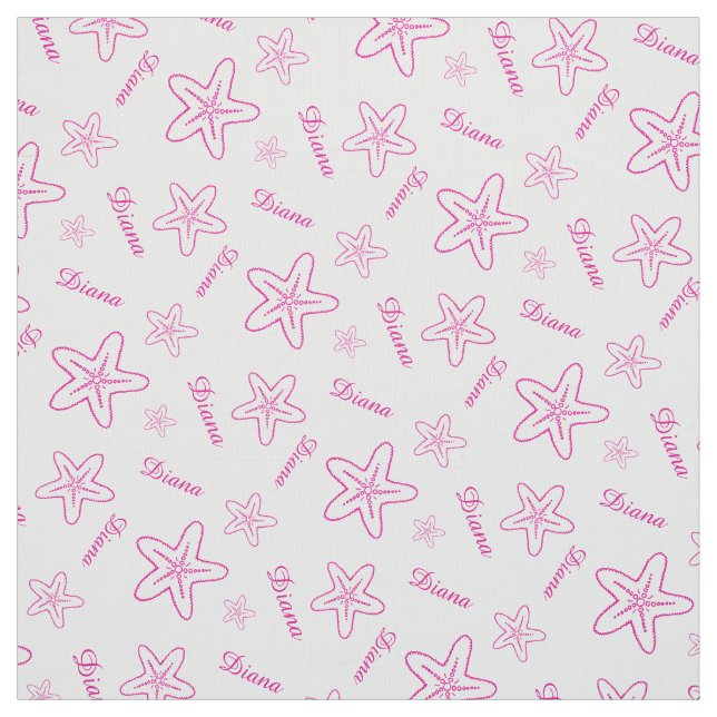 Tissu customisé rose Starfish (Échantillon)