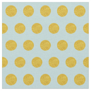 Tissu Customisez vos propres pois en or turquoise