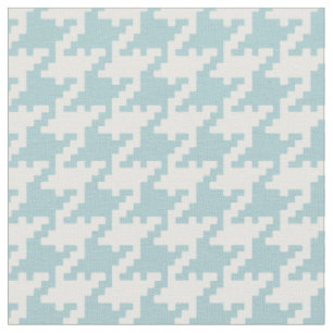 Tissu Customisez votre propre motif houndstooth turquois