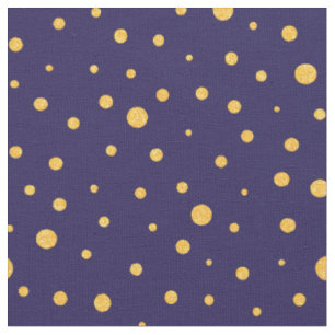 Tissu Customisez votre propre point de polka en or sur l