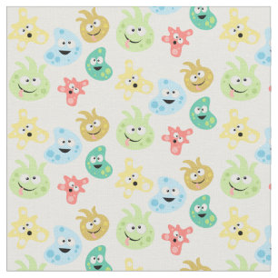 Tissu Cute Cartoon Germs Virus Bacteria Microbe Fabric