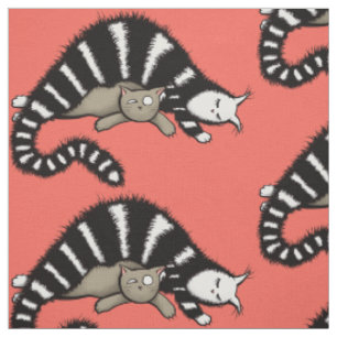 Tissu Cute Chat Maman Amour Famille