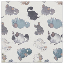 Cute Chinchilla Scatter de mignons animaux sur bla