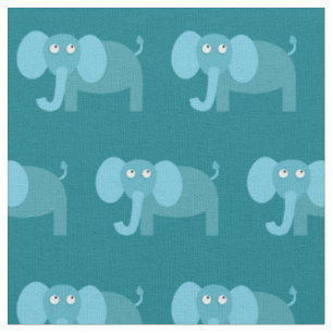 Tissu Cute Elephant Enfant Nourriture bébé Turquoise