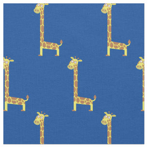Tissu Cute Giraffe Enfants Bébé Nursery bleu
