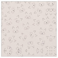 Cute Girl Black Kitty Chat visage rose Motif
