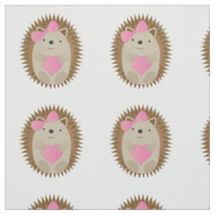 Tissu Cute Girl Hedgehog