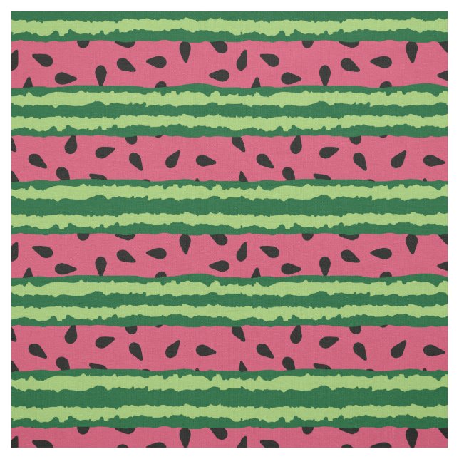 Tissu Cute pastèque Motif rose et vert (Échantillon)