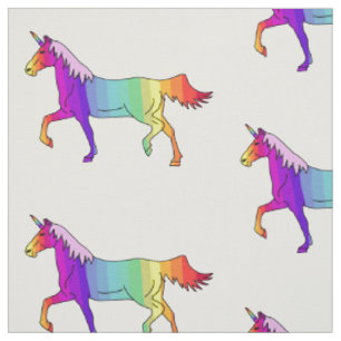 Tissu Cute Rainbow Unicorn Motif Girly
