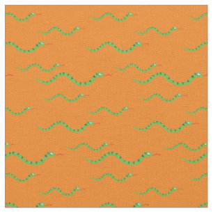 Tissu Cute serpents Enfant Baby Nursery Orange Reptiles