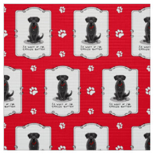 Tissu Cute Spoten Rotten Black Labrador Retriever Chien