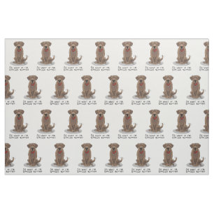 Tissu Cute Spoten Rotten Chocolate Labrador Retriever