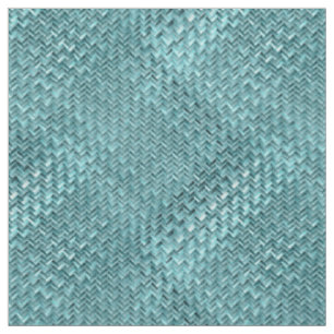 Tissu Cute Turquoise Turquoise Bleu Faux Rattan Motif