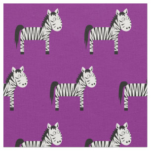 Tissu Cute Zebra bébé bébé Nursery pourpre