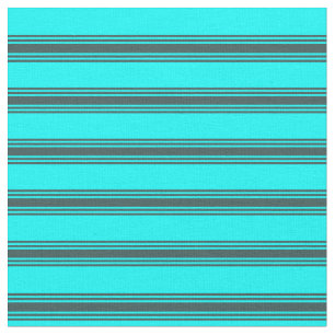 Tissu Cyan & Ardoise foncée Gris Lignes/Motif 