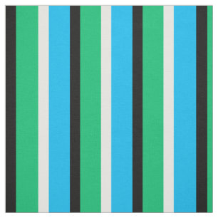 Tissu Cyan bleu vert rayures Textile